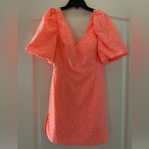 Lilly Pulitzer Celestina V neck puff sleeve dress romper